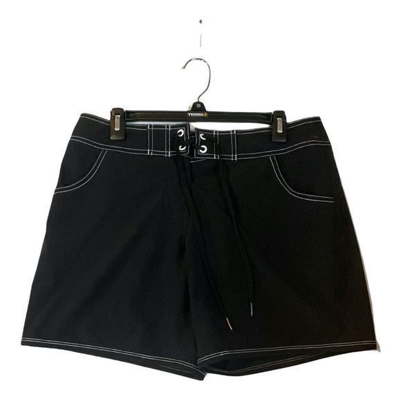 Seafolly Womens Black Board Shorts Size Small Beach Vacation Swim - Picture 1 of 11